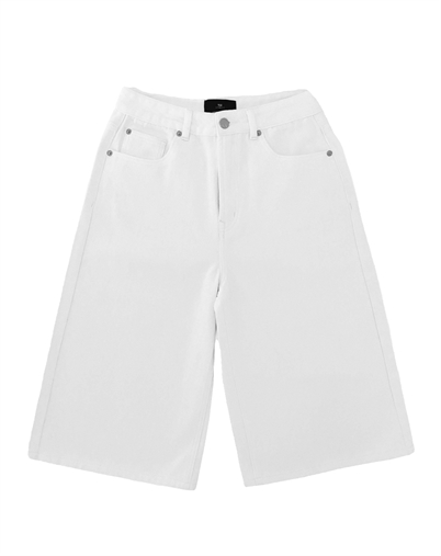Withblack - WBLGala Long Denim Bermuda - White